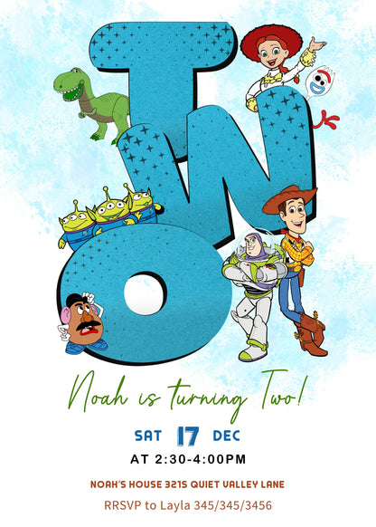 Toy Story Woody customizable invitation template | Share or Print | KM983
