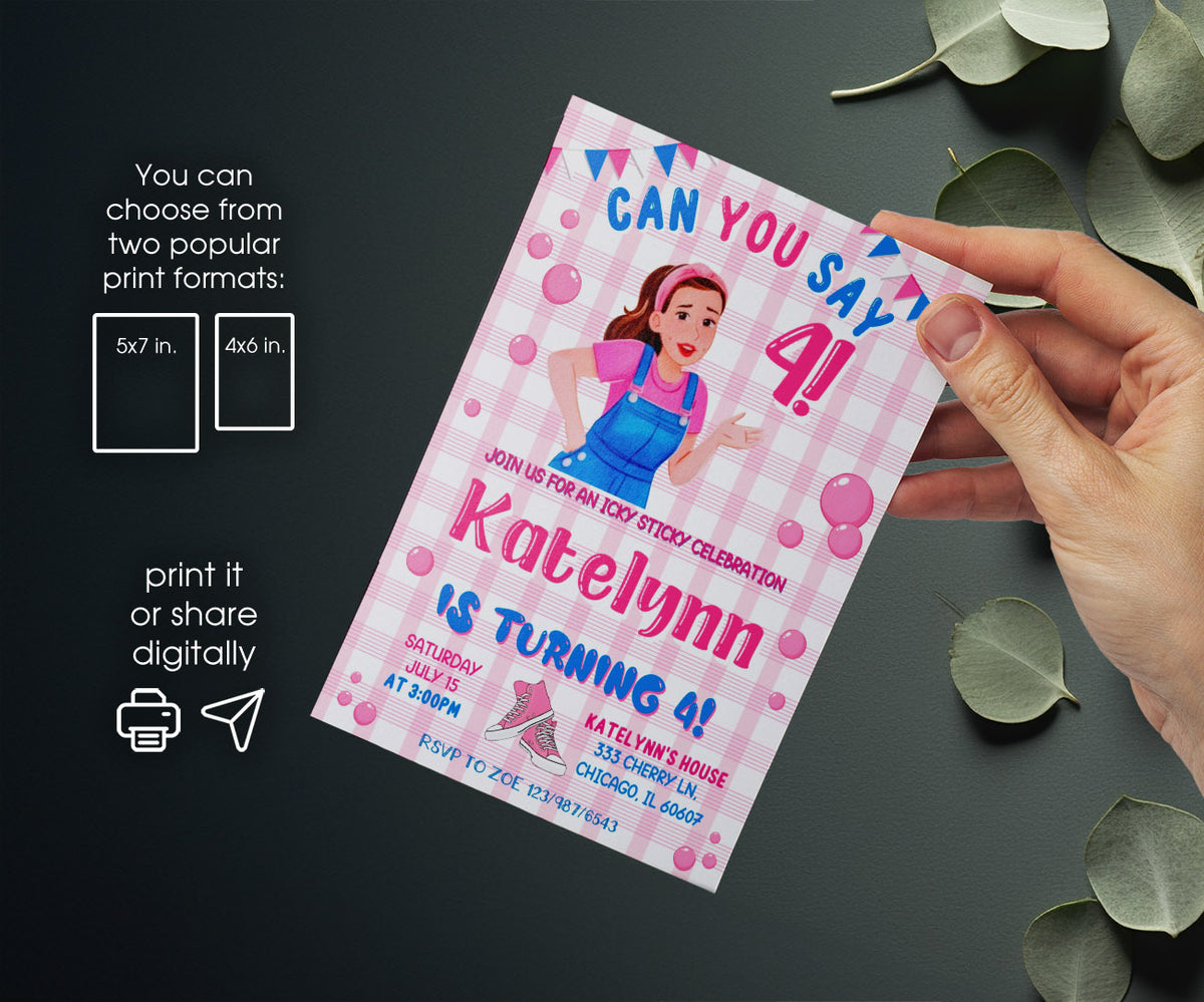 Ms. Rachel customizable invitation template | Share or Print | NX314