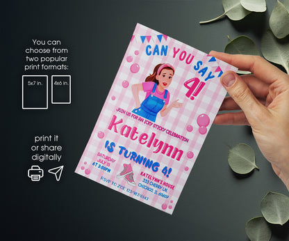 Ms. Rachel customizable invitation template | Share or Print | NX314