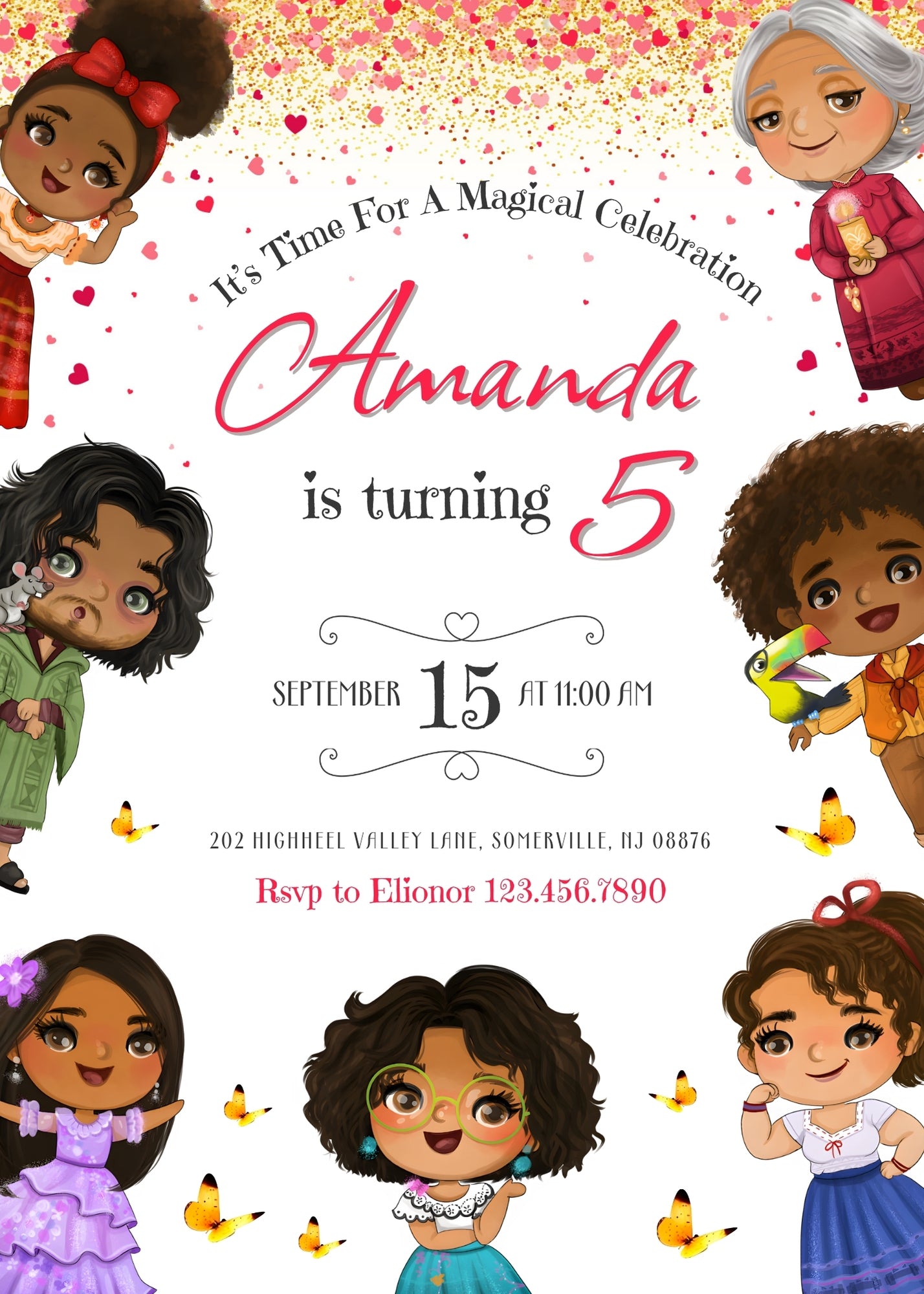 Encanto Mirabel customizable invitation template | Share or Print | girl | WB887