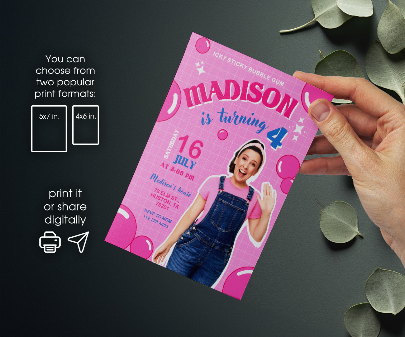Ms. Rachel customizable invitation template | Share or Print | QY848