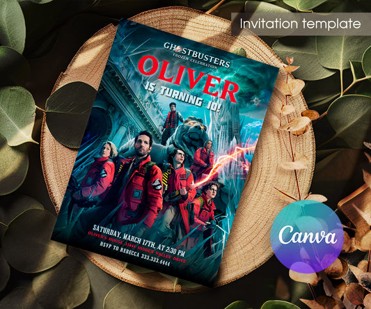 Ghostbusters customizable invitation template | Share or Print | VU127