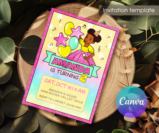 Gracie's Corner Music customizable invitation template | Share or Print | girl | DE431