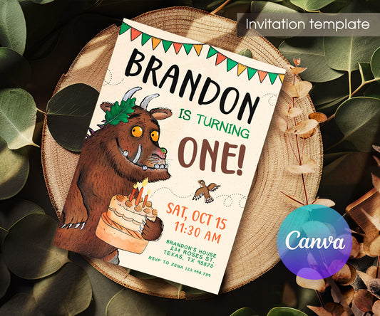 Gruffalo customizable invitation template | Share or Print | ZM451