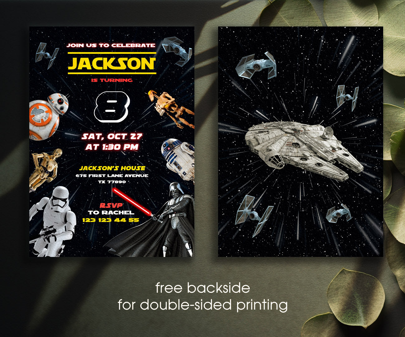 Star Wars Darth Vader customizable invitation template | Share or Print | boy | JK159