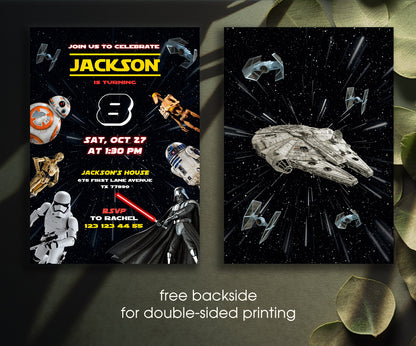 Star Wars Darth Vader customizable invitation template | Share or Print | boy | JK159