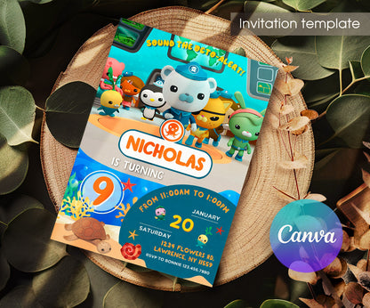 Octonauts customizable invitation template | Share or Print | MZ141