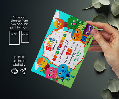 Super Simple Songs customizable invitation template | Share or Print | AB970
