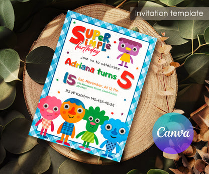 Super Simple Songs customizable invitation template | Share or Print | XN734