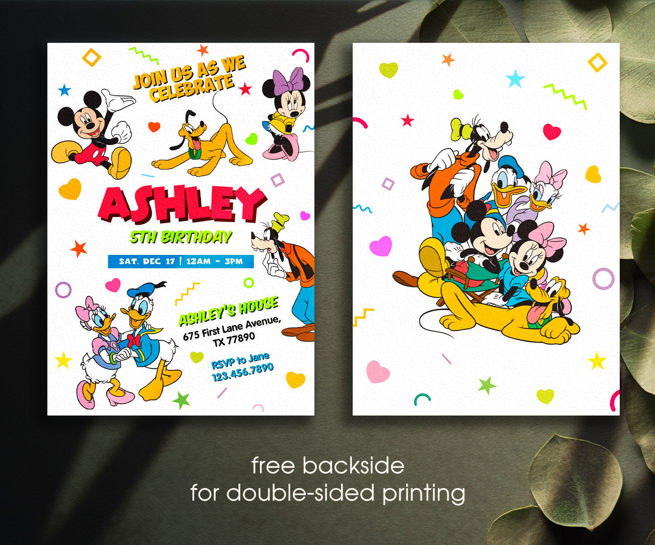 Clubhouse Mickey Mouse customizable invitation template | Share or Print | FP487