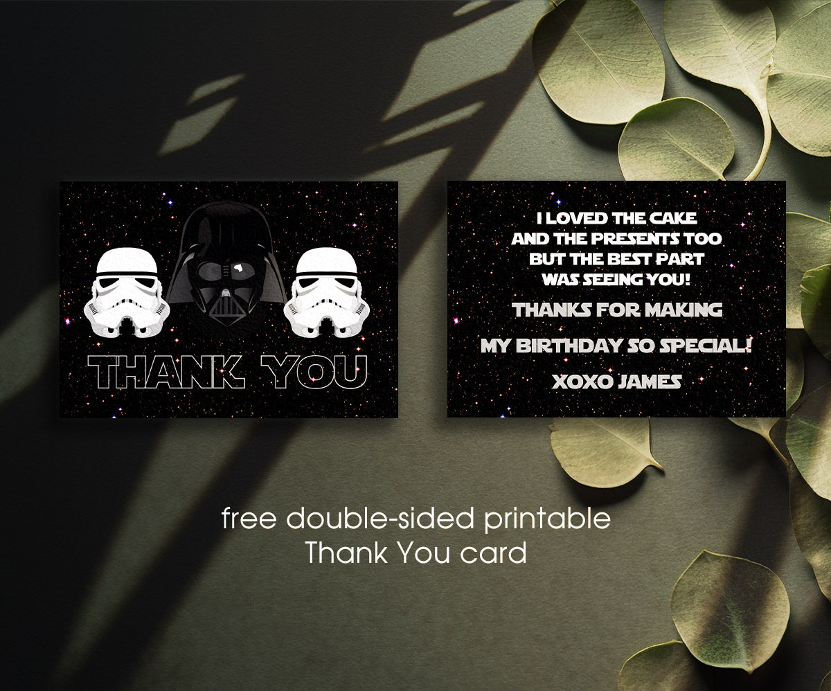 Star Wars Darth Vader customizable invitation template | Share or Print | boy | ES506