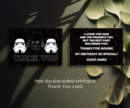 Star Wars Darth Vader customizable invitation template | Share or Print | boy | ES506