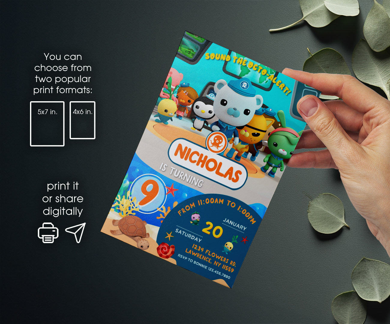 Octonauts customizable invitation template | Share or Print | MZ141