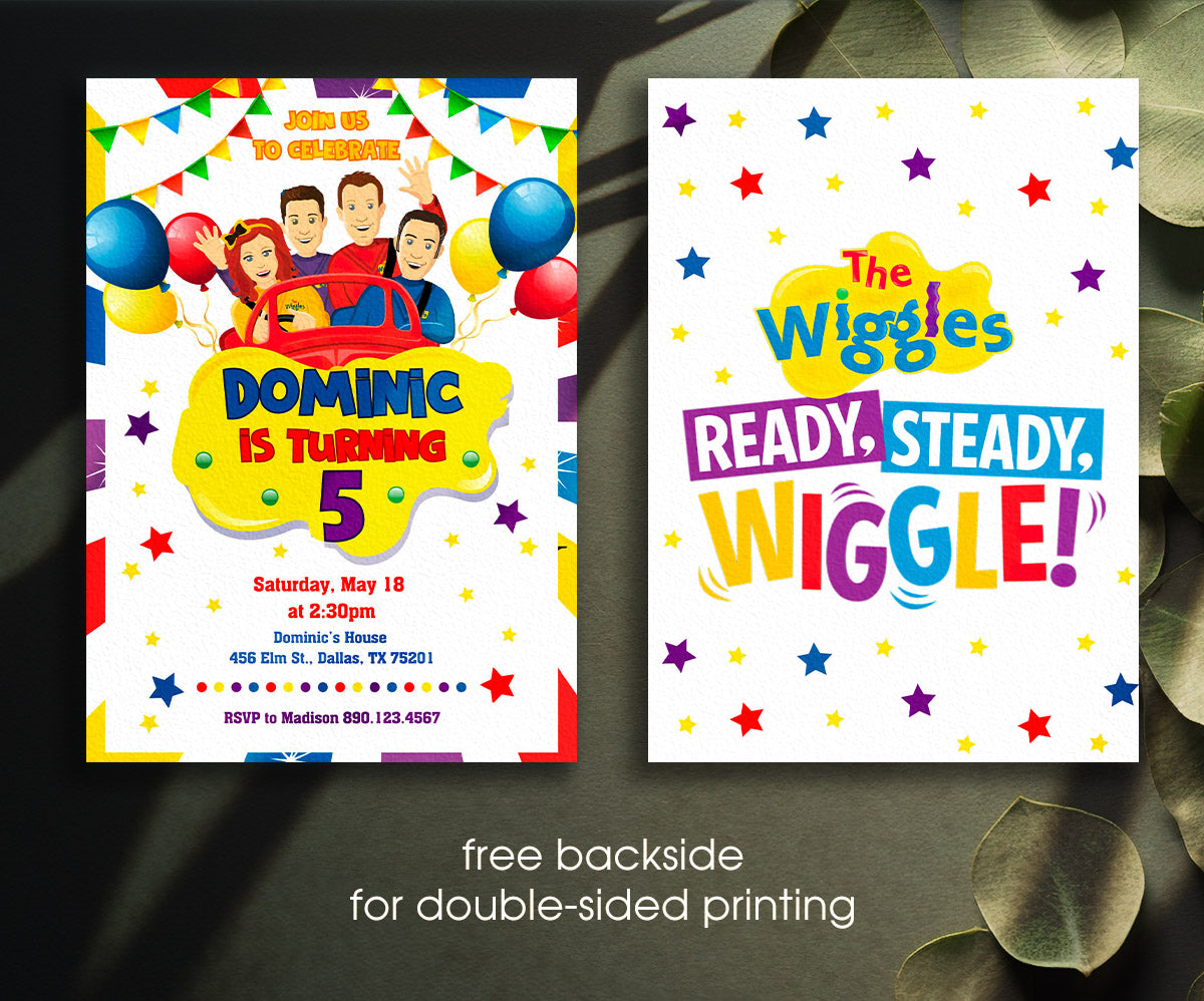 Wiggles One Finger One Thumb customizable invitation template | Share or Print | CQ305