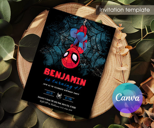 Spidey and His Amazing Friends customizable invitation template | Share or Print | boy | WI438