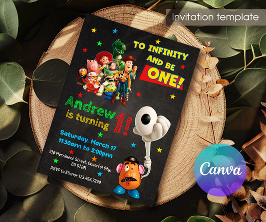 Toy Story Woody customizable invitation template | Share or Print | CA321