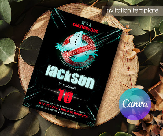 Ghostbusters customizable invitation template | Share or Print | SE423