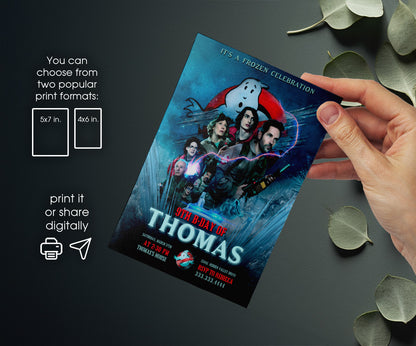 Ghostbusters customizable invitation template | Share or Print | GU253