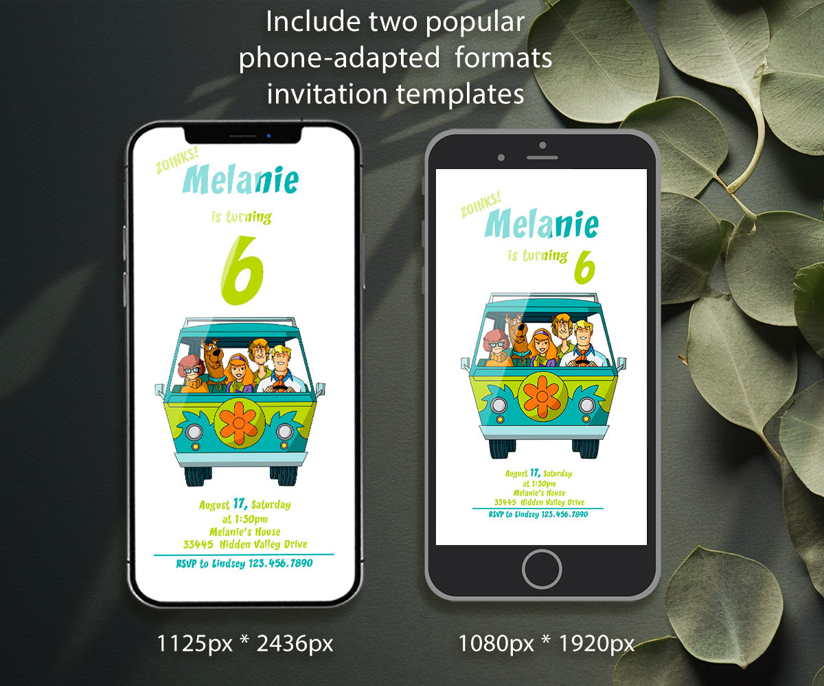 Scooby-Doo customizable invitation template | Share or Print | XG285