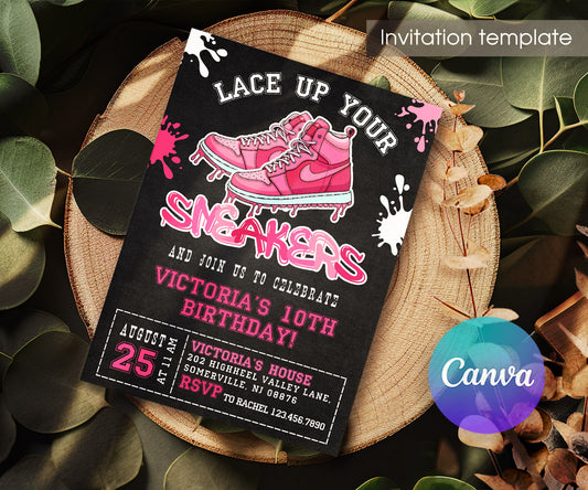 Sneaker Ball Air Jordan Nike customizable invitation template | Share or Print | CG100