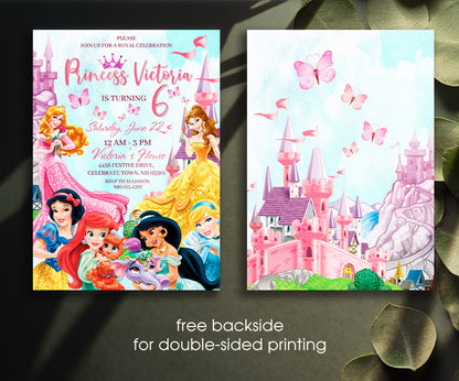 Disney Princess customizable invitation template | Share or Print | girl | NY853