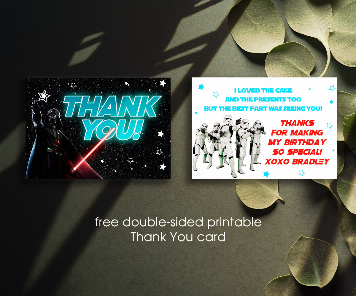 Star Wars Darth Vader customizable invitation template | Share or Print | boy | UX916