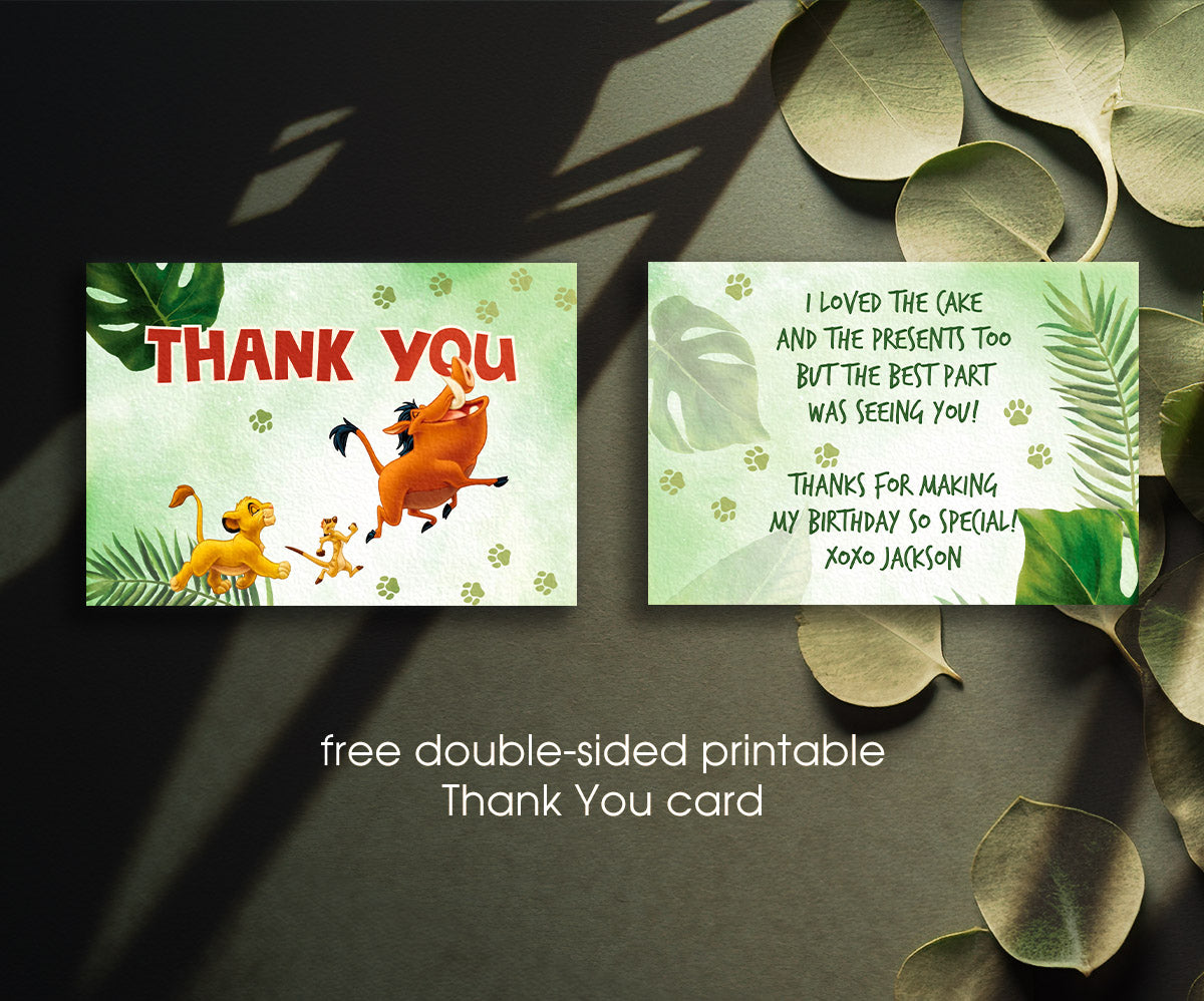 Lion King Simba customizable invitation template | Share or Print | LZ423
