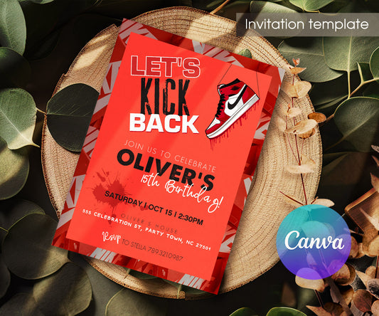 Sneaker Ball Air Jordan Nike customizable invitation template | Share or Print | CQ141