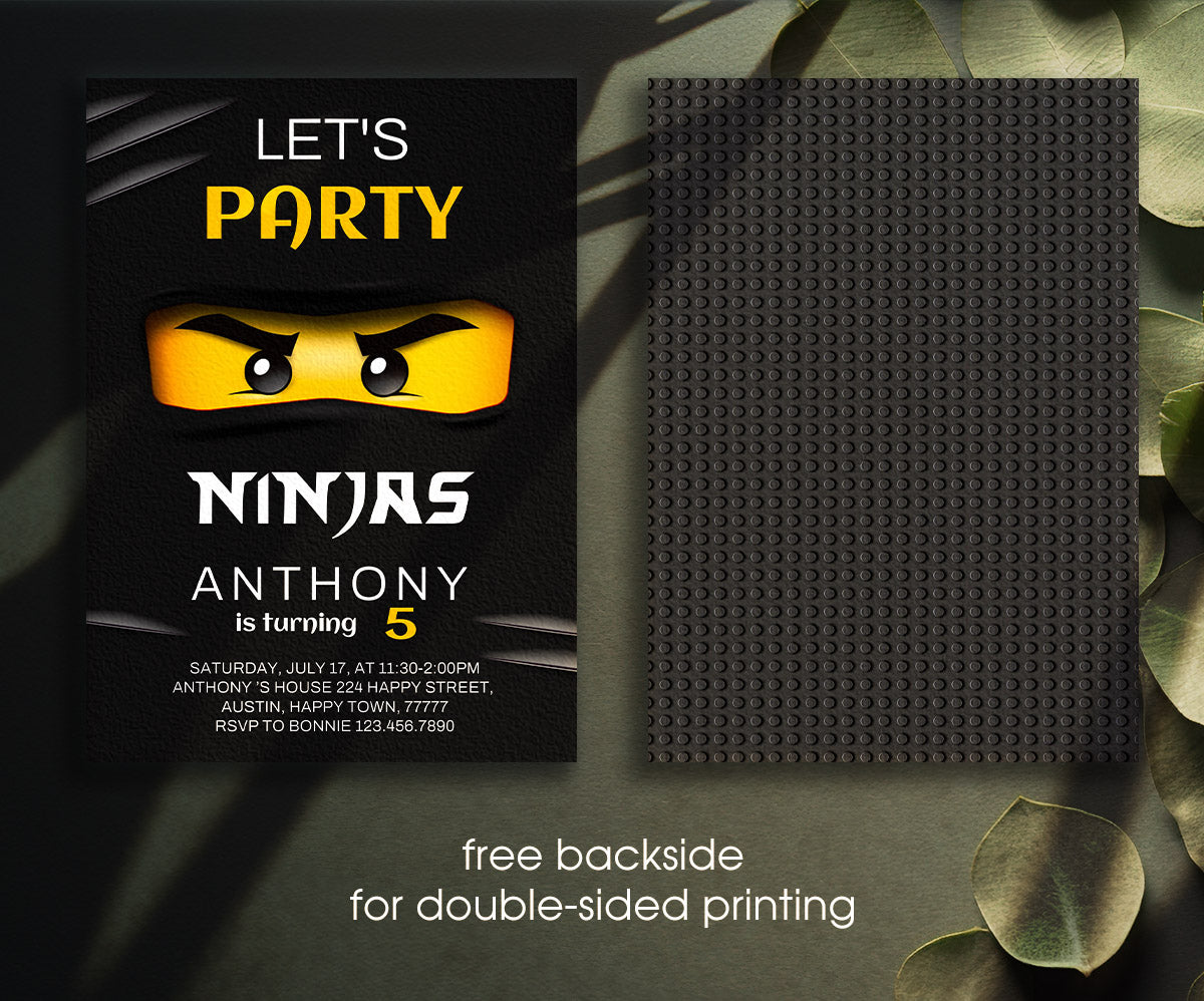 Ninjago Minifigures Lego customizable invitation template | Share or Print | PM513