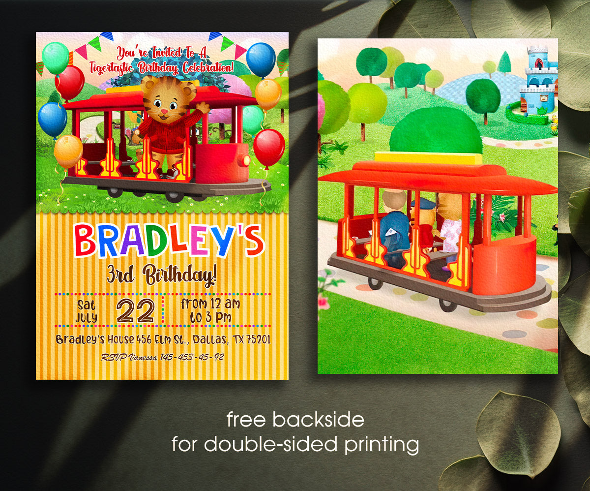 Daniel Tiger's Neighborhood customizable invitation template | Share or Print | MA179