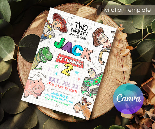 Toy Story Woody customizable invitation template | Share or Print | HW698