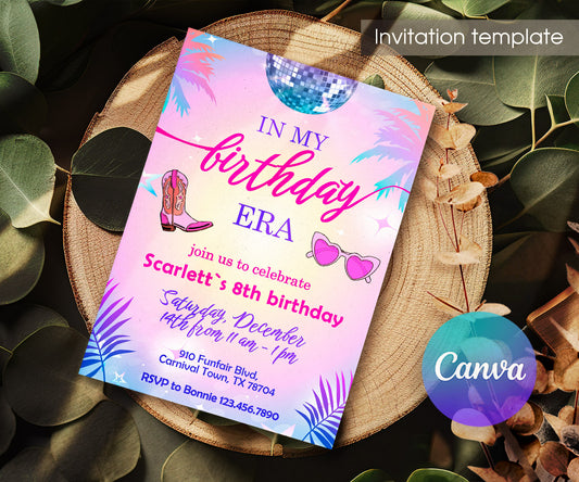 Taylor Swift Eras Tour customizable invitation template | Share or Print | girl | QX038