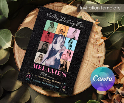 Taylor Swift Eras Tour customizable invitation template | Share or Print | girl | DN329