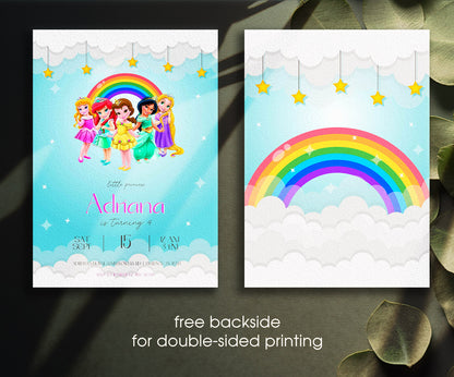 Disney Princess customizable invitation template | Share or Print | girl | XX181