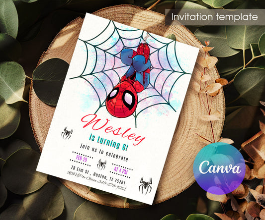 Spidey and His Amazing Friends customizable invitation template | Share or Print | boy | GV148