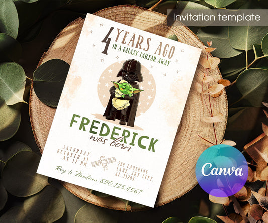Star Wars Darth Vader customizable invitation template | Share or Print | boy | TI946