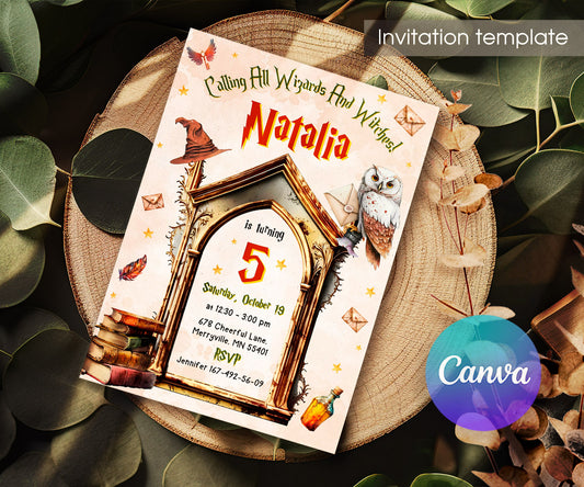 Harry Potter customizable invitation template | Share or Print | IO152