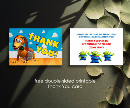 Toy Story Woody customizable invitation template | Share or Print | MH310