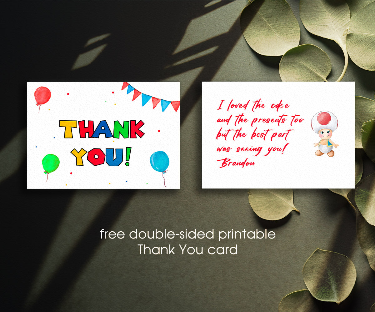 Super Mario Bros customizable invitation template | Share or Print | EI856