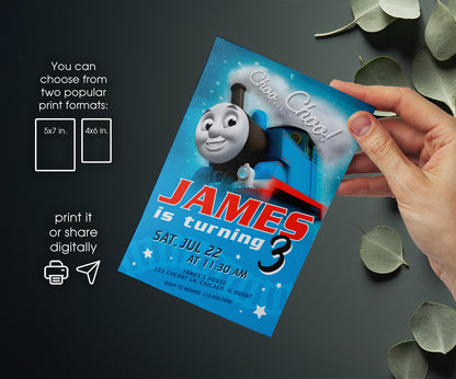 Thomas Train & Friends customizable invitation template | Share or Print | WL095
