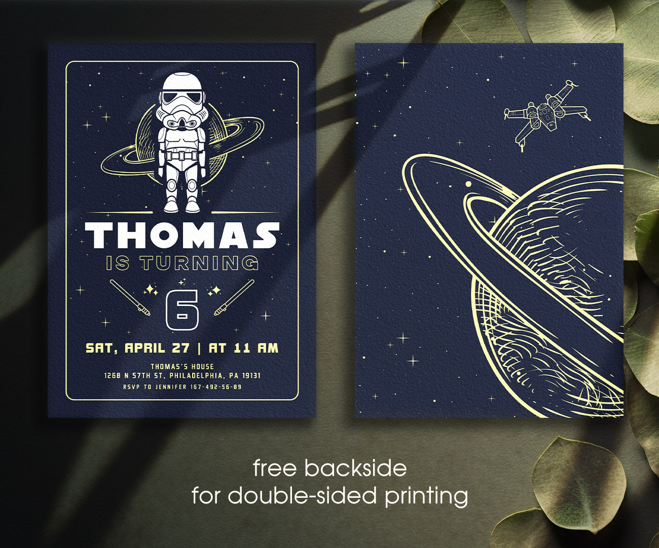 Star Wars Darth Vader customizable invitation template | Share or Print | boy | RR113