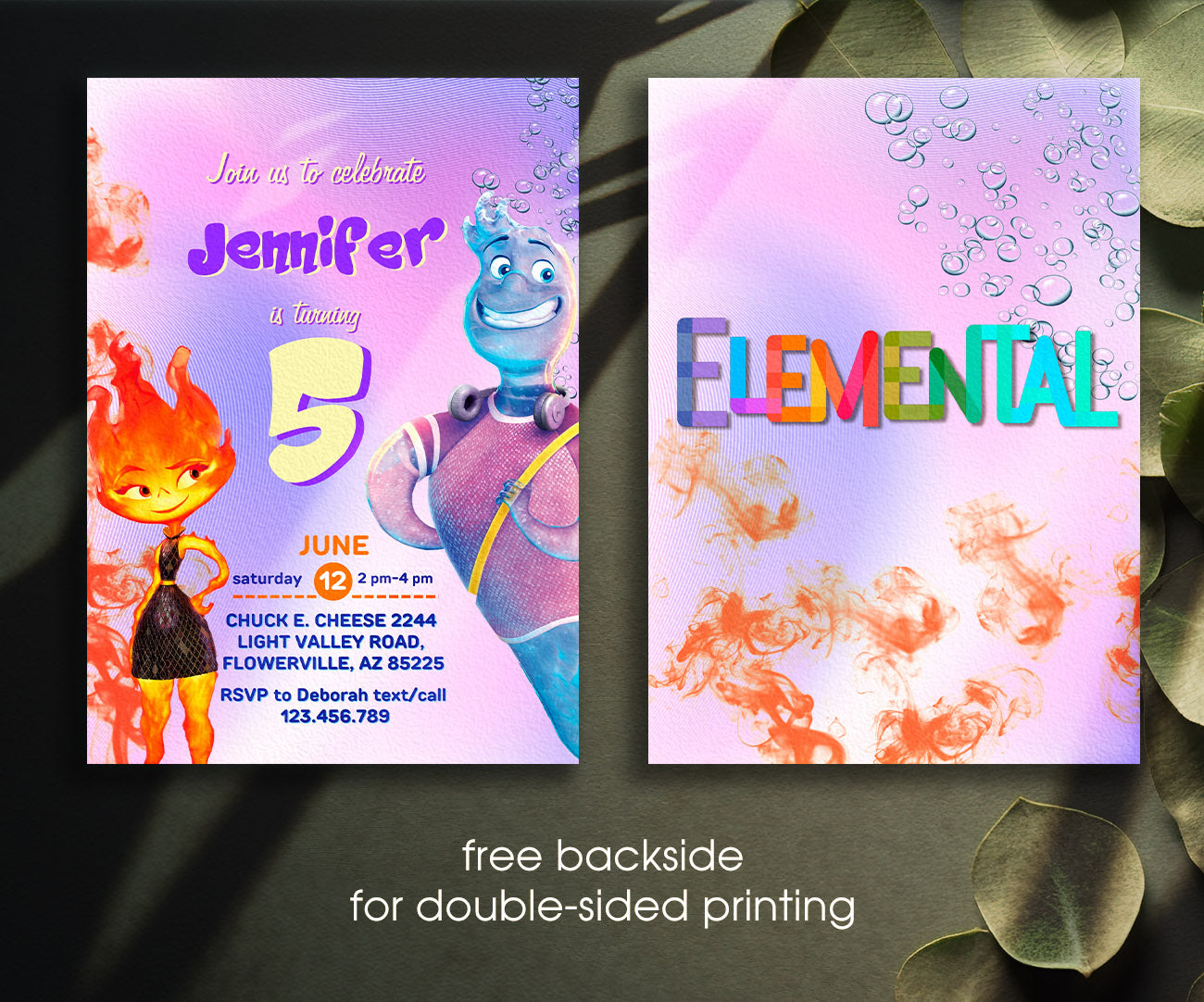 Elemental customizable invitation template | Share or Print | JP488