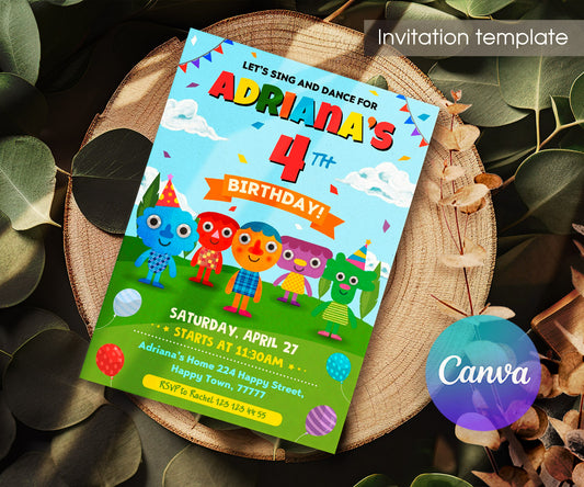 Super Simple Songs customizable invitation template | Share or Print | YL519