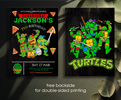 Teenage Mutant Ninja Turtles customizable invitation template | Share or Print | boy | DG225