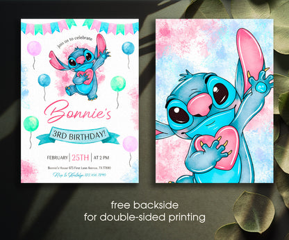 Lilo & Stitch Aloha customizable invitation template | Share or Print | PS810