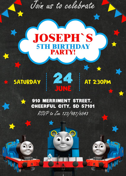Thomas Train & Friends customizable invitation template | Share or Print | LB683