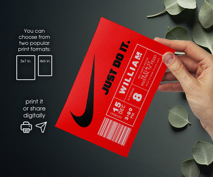 Sneaker Ball Air Jordan Nike customizable invitation template | Share or Print | RE581