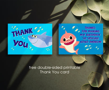 Baby Shark customizable invitation template | Share or Print | VN943