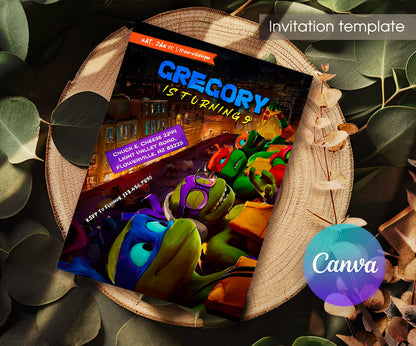 Teenage Mutant Ninja Turtles Mutant Mayhem customizable invitation template | Share or Print | boy | YD656