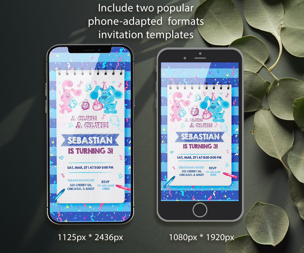Blue's Clues Puppy customizable invitation template | Share or Print | ZD655